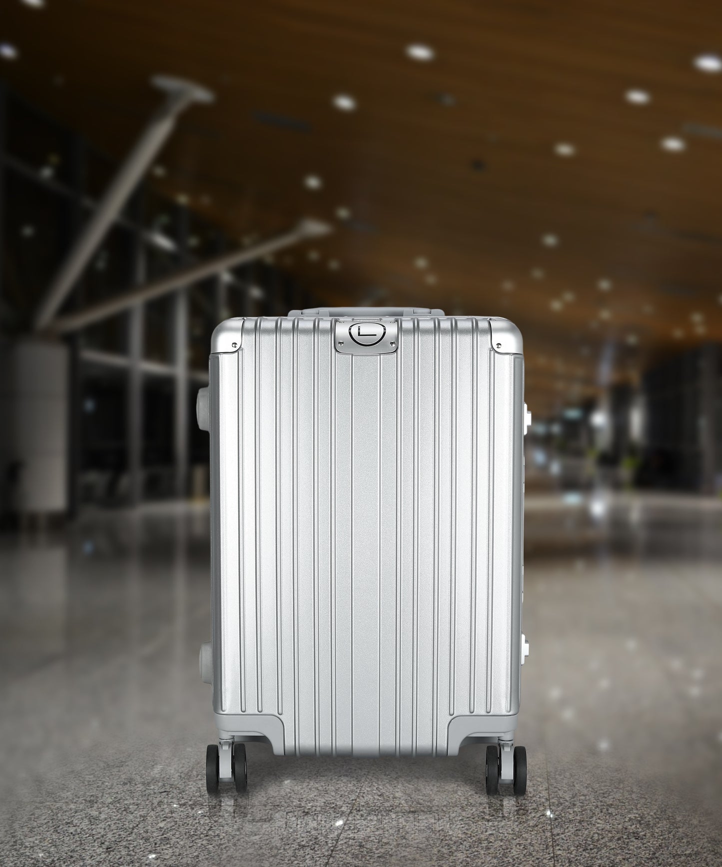 LUGGIT - Smart Silver Surfer with Aluminium Metallic Frame - Cabin Luggage-20"