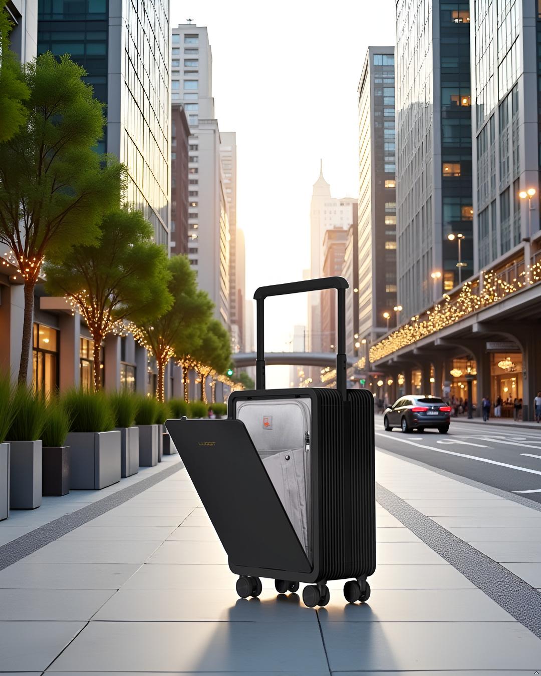 LUGGIT - Premium Executive-Black-20" Cabin Luggage