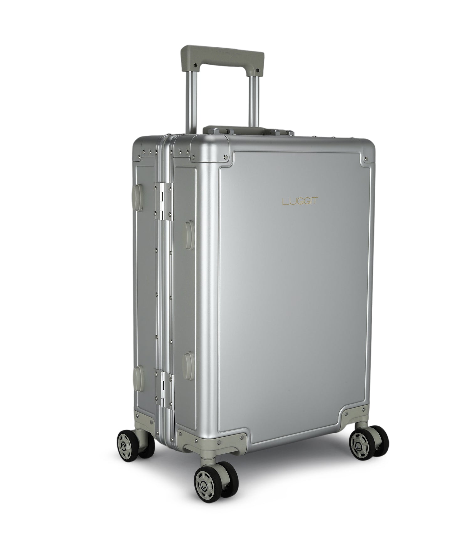 LUGGIT - Earth Circle Full Aluminium Trolley -Cabin Luggage-Silver