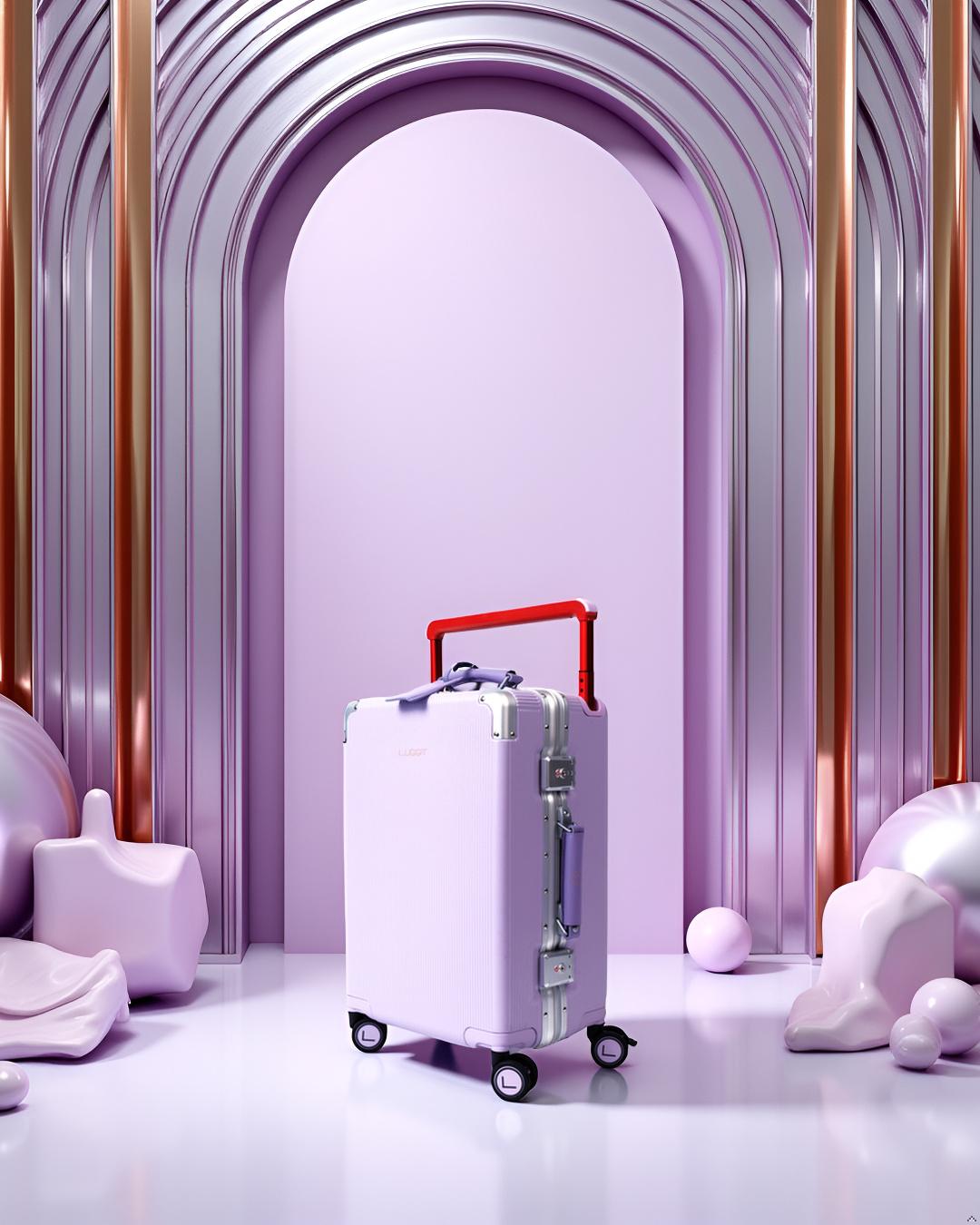 LUGGIT - Luxury 20" Cabin Luggage Purple