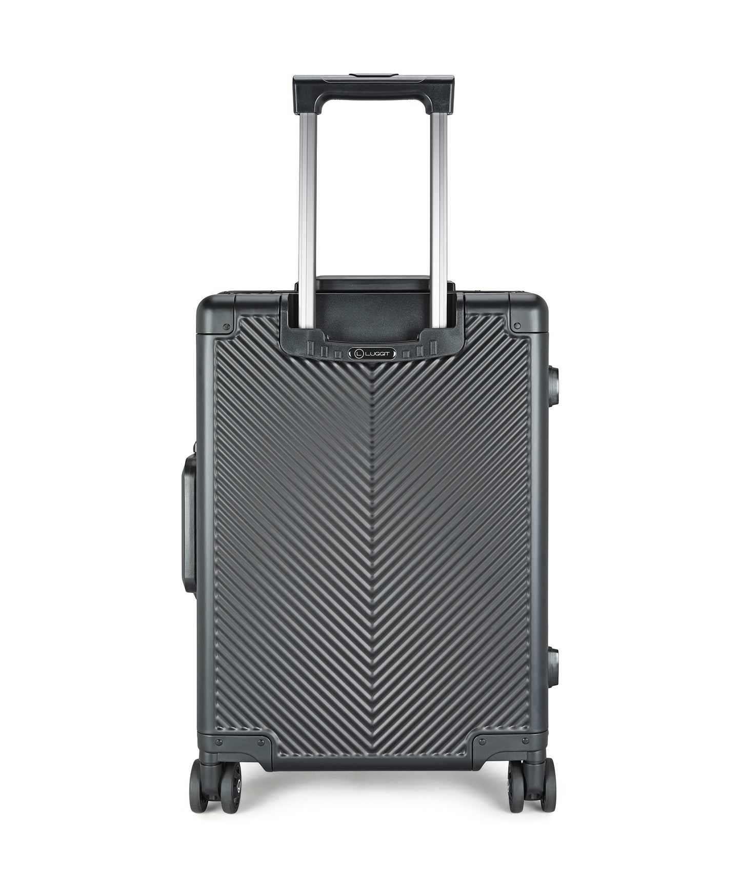 LUGGIT - Sovereign Circle Full Aluminium Trolley -Cabin Luggage-Black