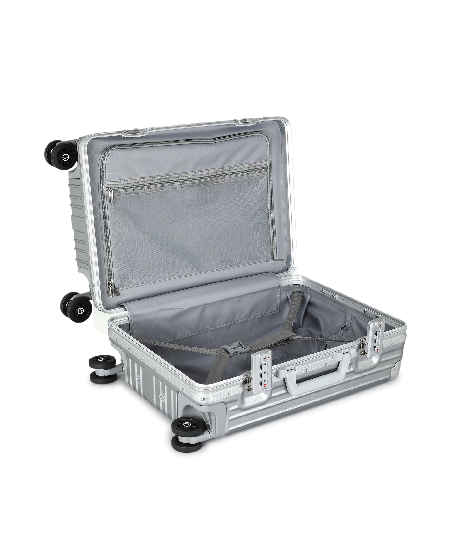 LUGGIT - Smart Silver Surfer with Aluminium Metallic Frame - Cabin Luggage-20"