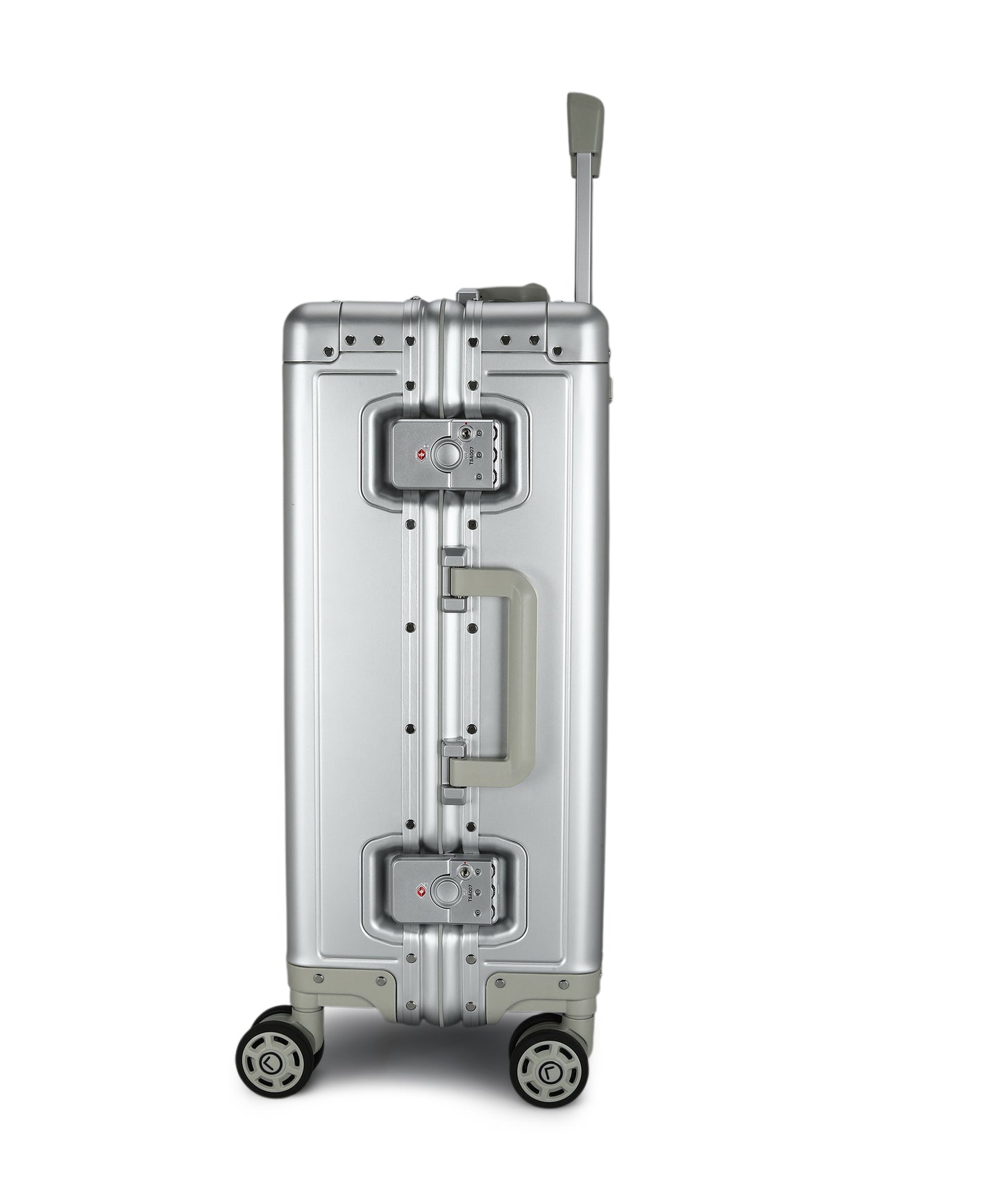 LUGGIT - Earth Circle Full Aluminium Trolley -Cabin Luggage-Silver