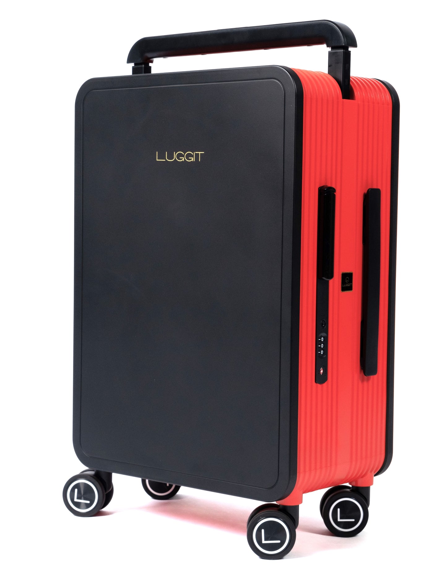 LUGGIT Premium Plus 20" Cabin & 24" Check in Luggage set of 2 Pc Dual Tone Black/Red