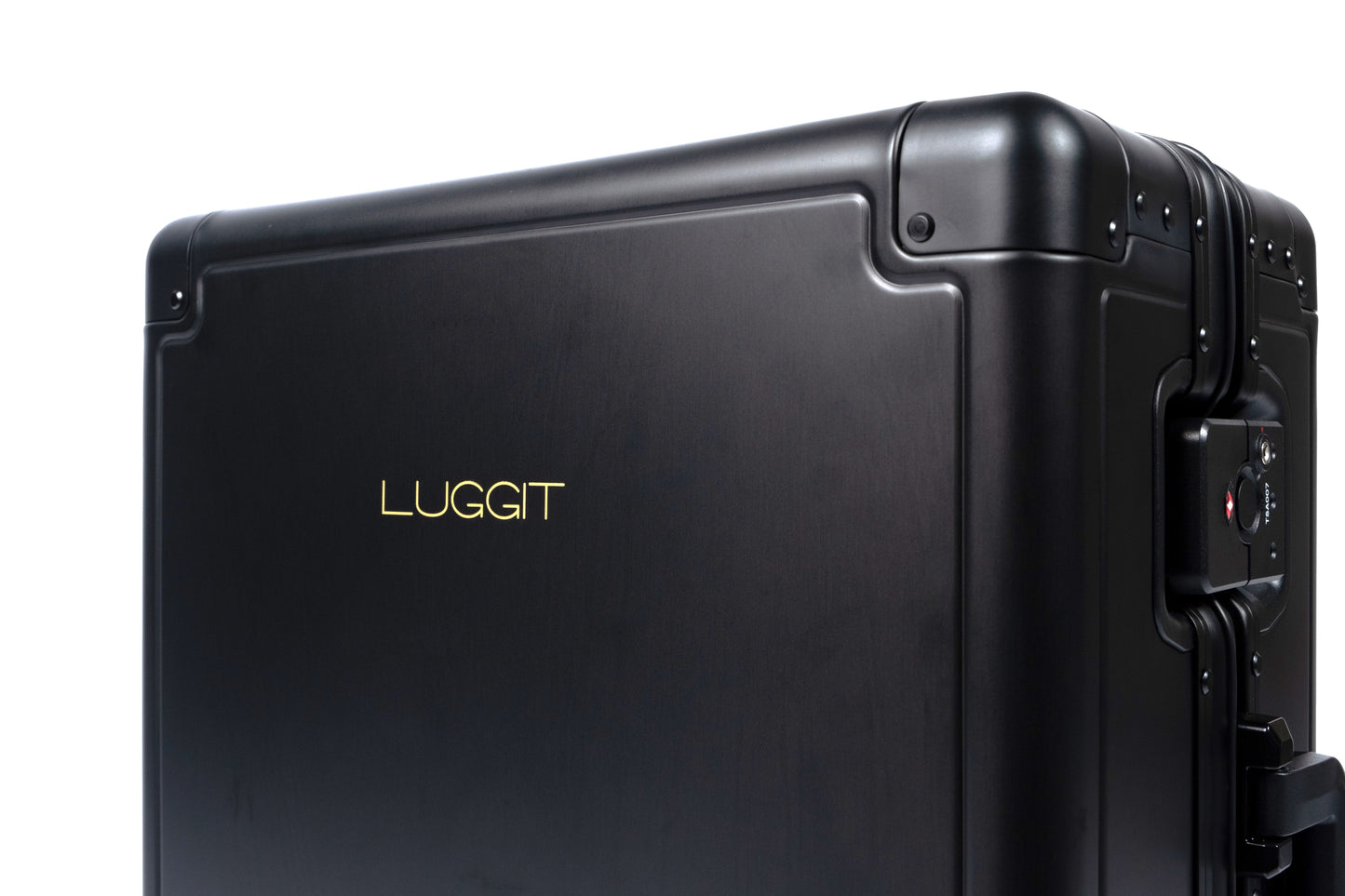 LUGGIT - Earth Circle Full Aluminium Trolley -Cabin Luggage -Black