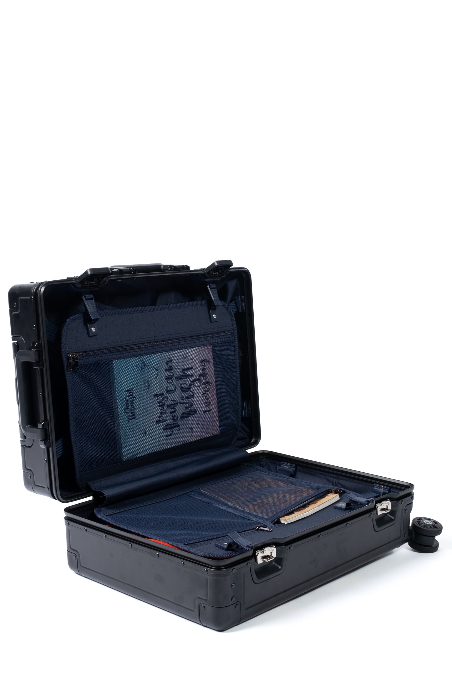 LUGGIT - Earth Circle Full Aluminium Trolley -Cabin Luggage -Black