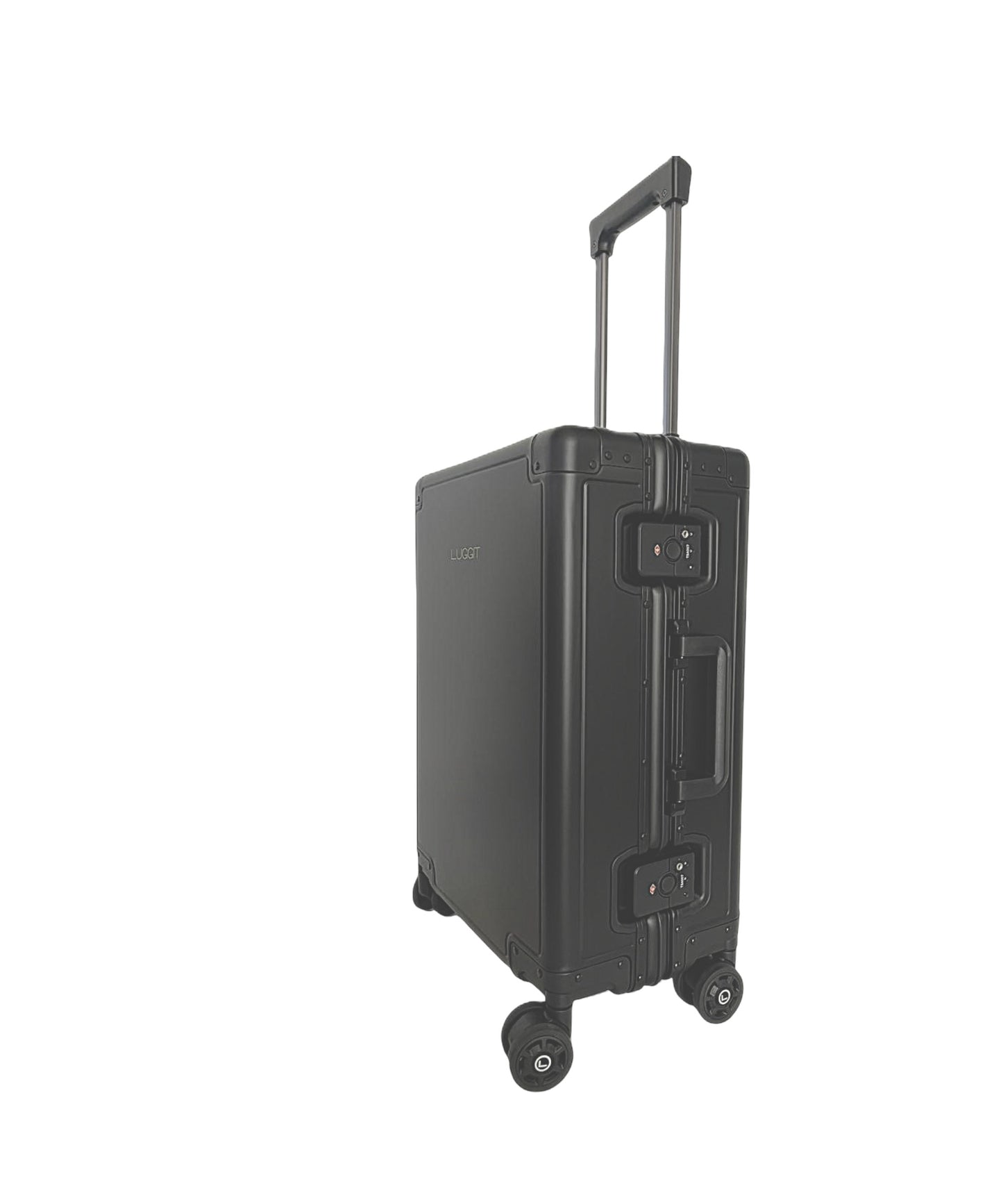 LUGGIT - Earth Circle Full Aluminium Trolley -Cabin Luggage -Black