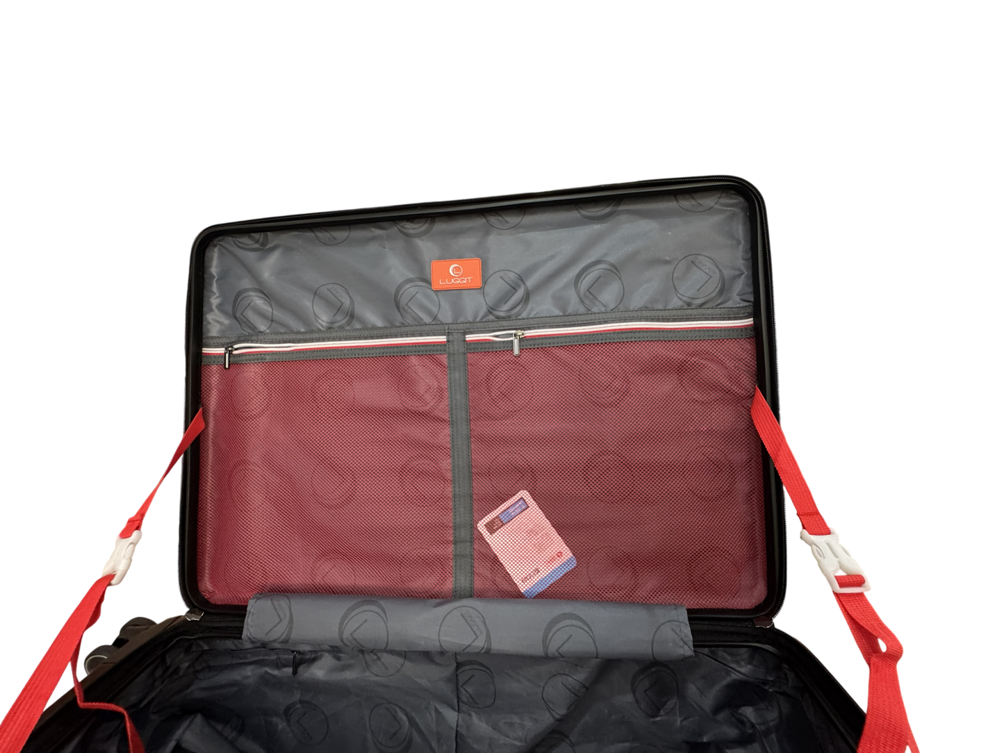 LUGGIT SFO 2.0 Premium Trolley Bag set of 3 ,SmartView Wide Opening Design,TSA Lock, Polycarbonate Hard Shell, Black