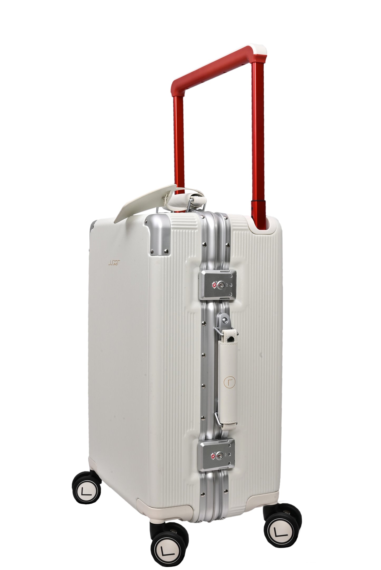 LUGGIT Luxury 20-Inch Cabin Luggage – Elegant & Durable White Travel Suitcase