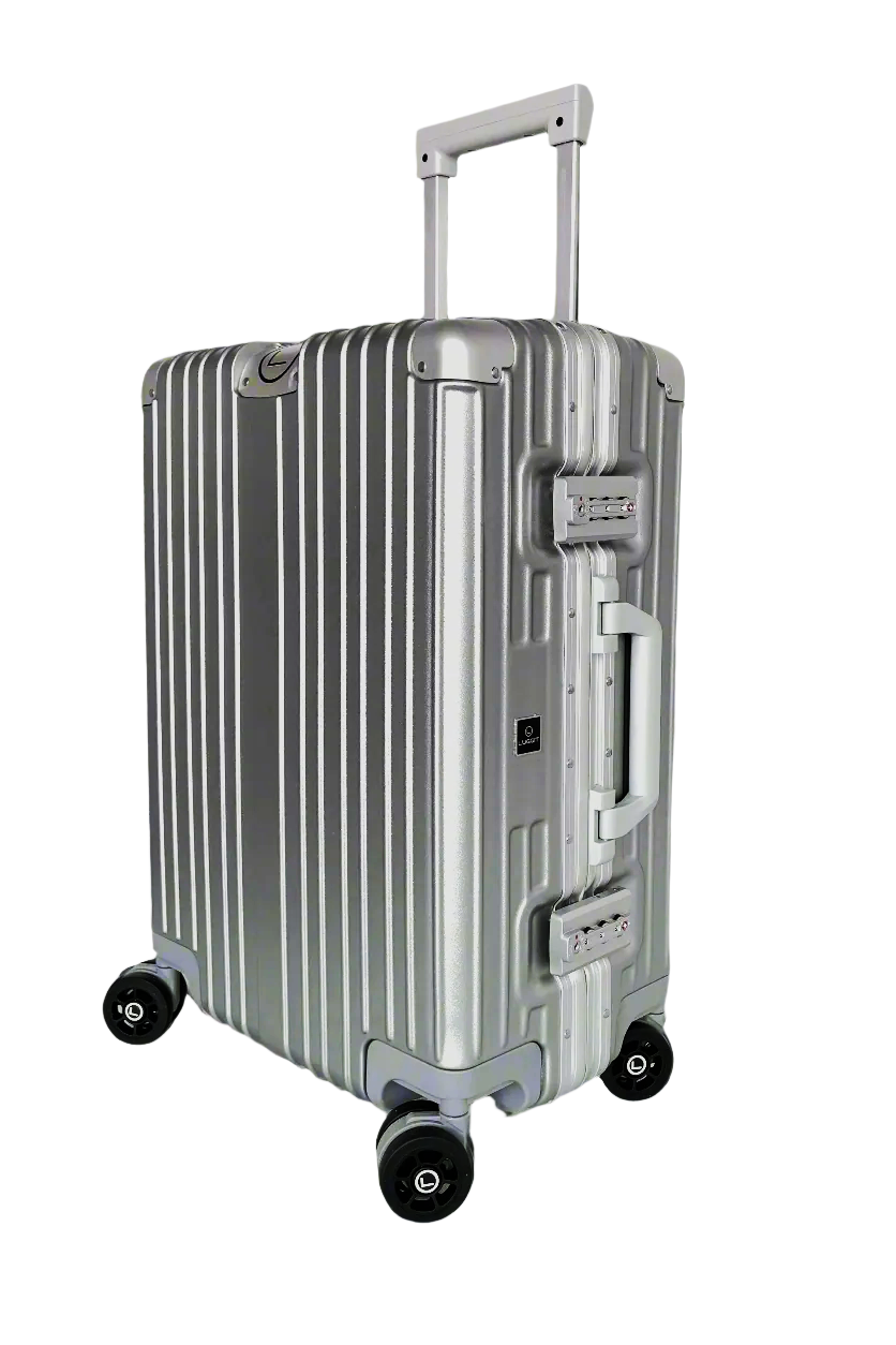 LUGGIT - Smart Silver Surfer with Aluminium Metallic Frame - Cabin Luggage-20"