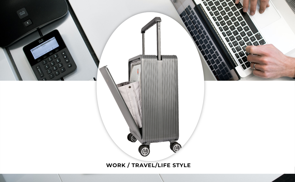 LUGGIT - Premium Executive-Grey-20" Cabin Luggage