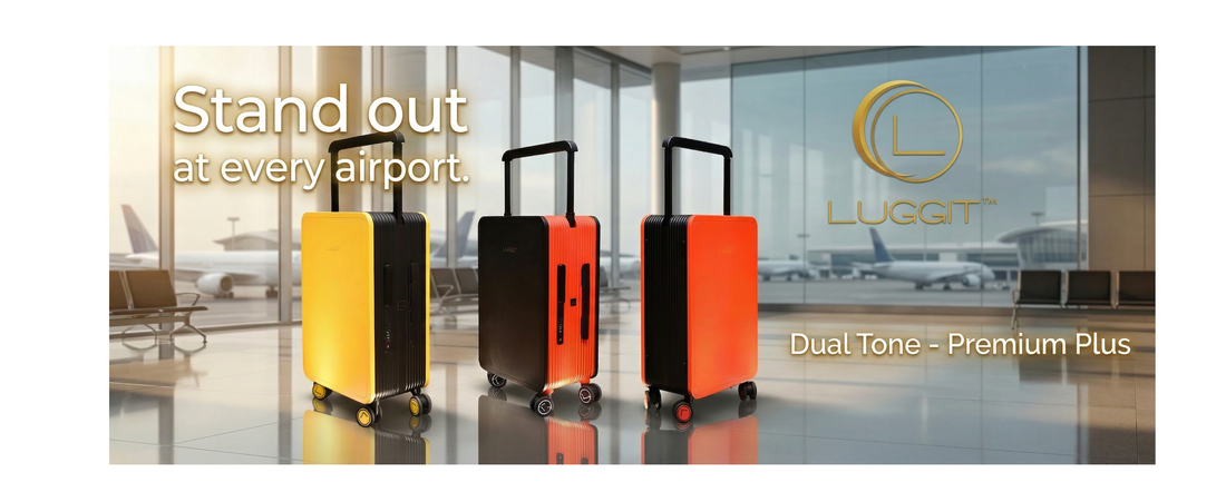 LUGGIT Premium Plus Dual Tone Cabin & Medium Trolley Bag: Bold Style Meets Everyday Travel