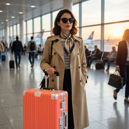 LUGGIT Smart "Pro MAX" Finger Print Unlock - With Triple Protection Cabin/Check-in Trolley Bag