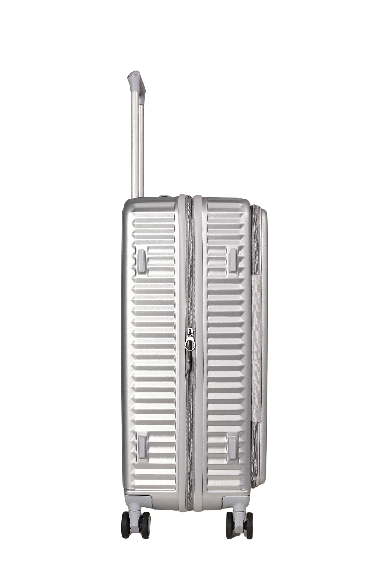 LUGGIT SFO 2.0 Premium Trolley Bag set of 3,SmartView Wide Opening Design,TSA Lock, Polycarbonate Hard Shell,Grey