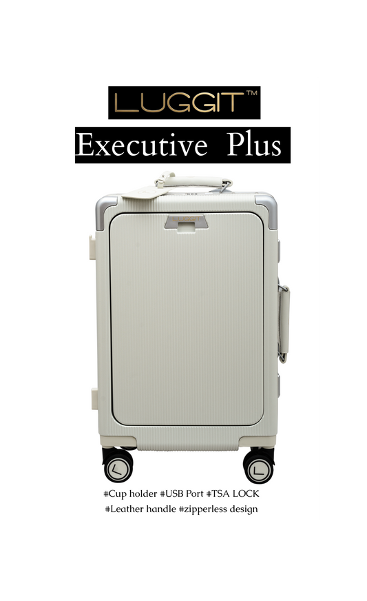 LUGGIT Executive Plus  Front open Cabin Travel bag White