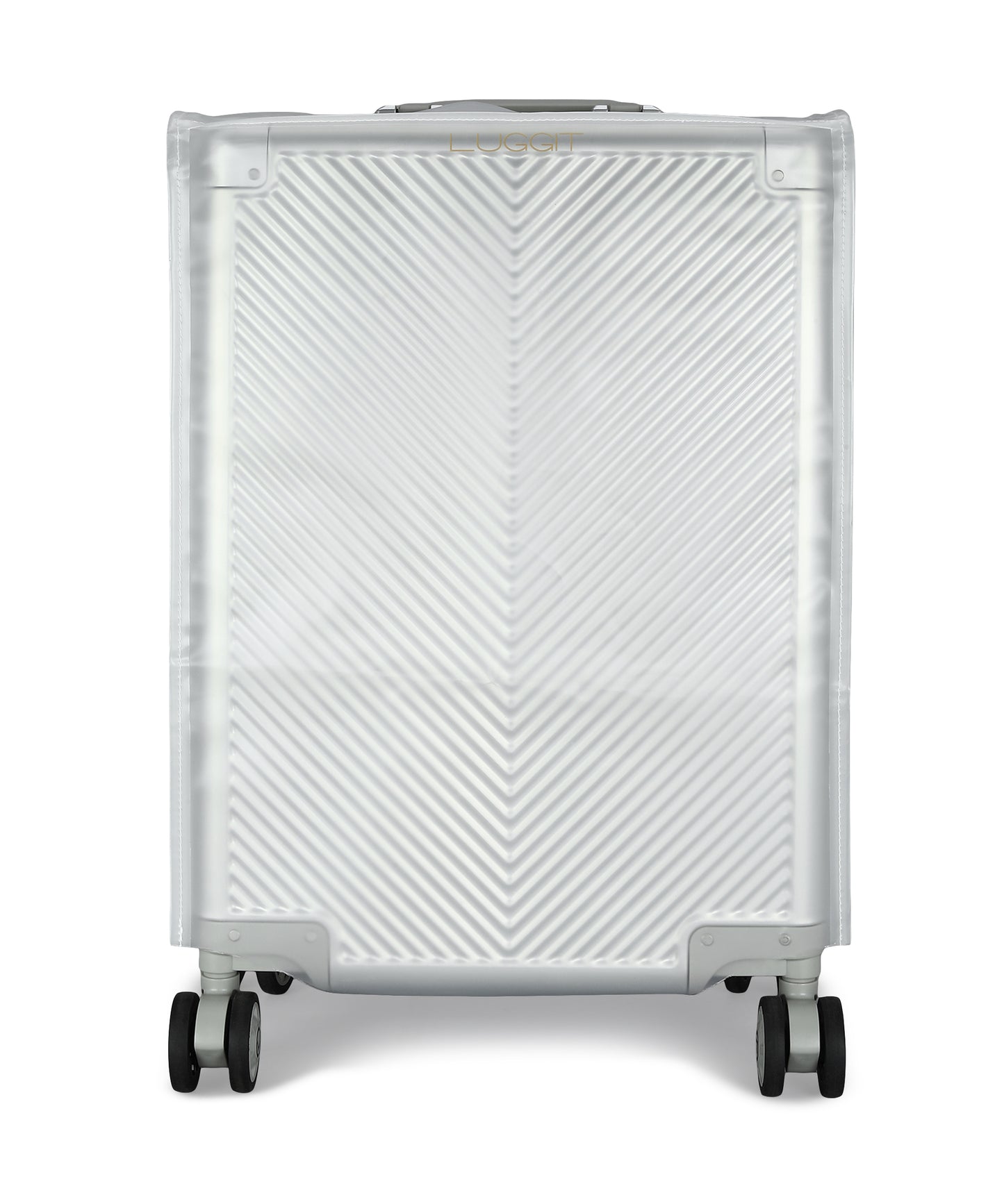 LUGGIT - Sovereign Circle Full Aluminium Trolley -Cabin Luggage-Silver