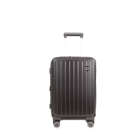 LUGGIT SFO 2.0 Premium Trolley Bag set of 3 ,SmartView Wide Opening Design,TSA Lock, Polycarbonate Hard Shell, Black
