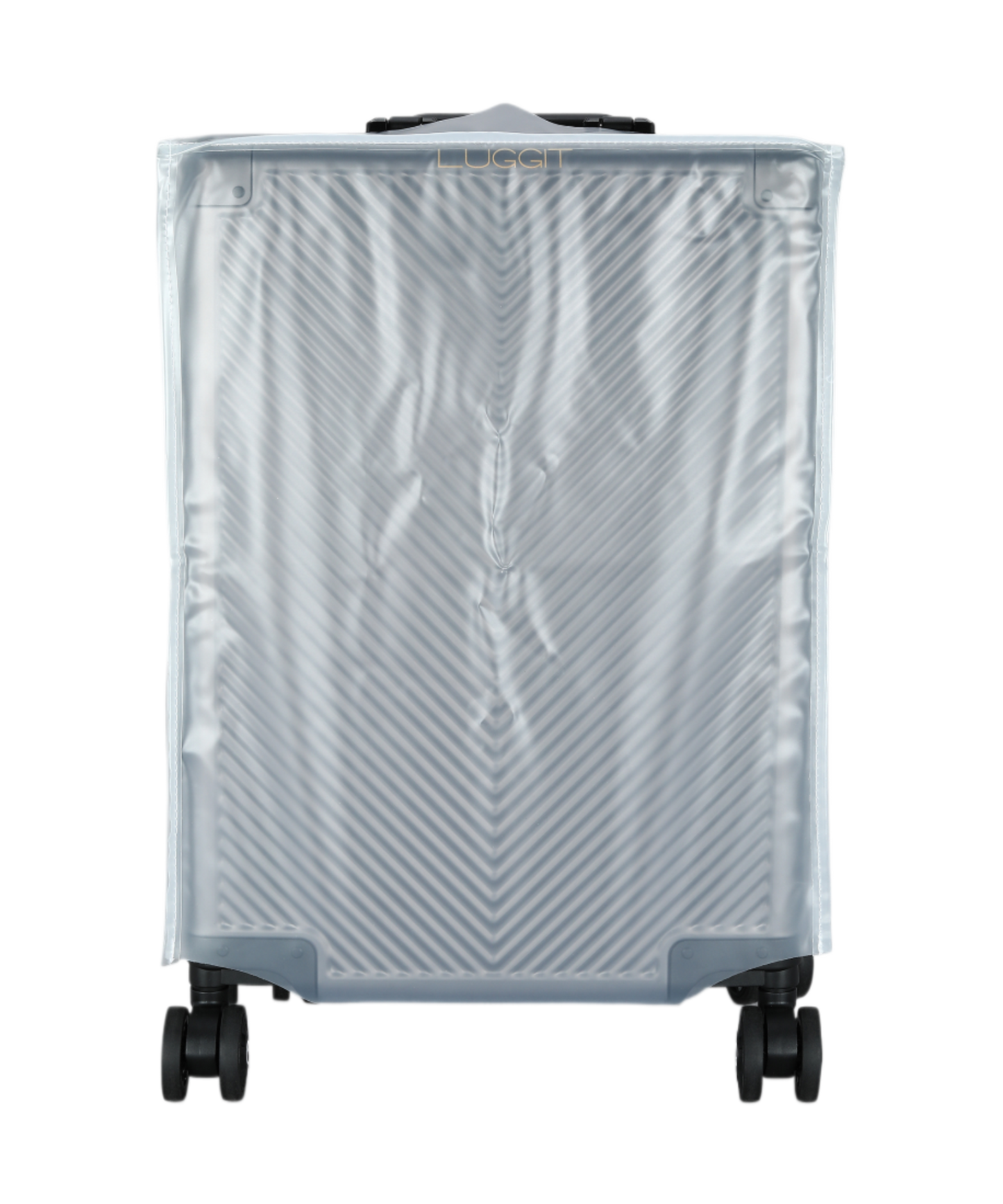 LUGGIT Sovereign Circle Full Aluminium Body Trolley Bag, Grey