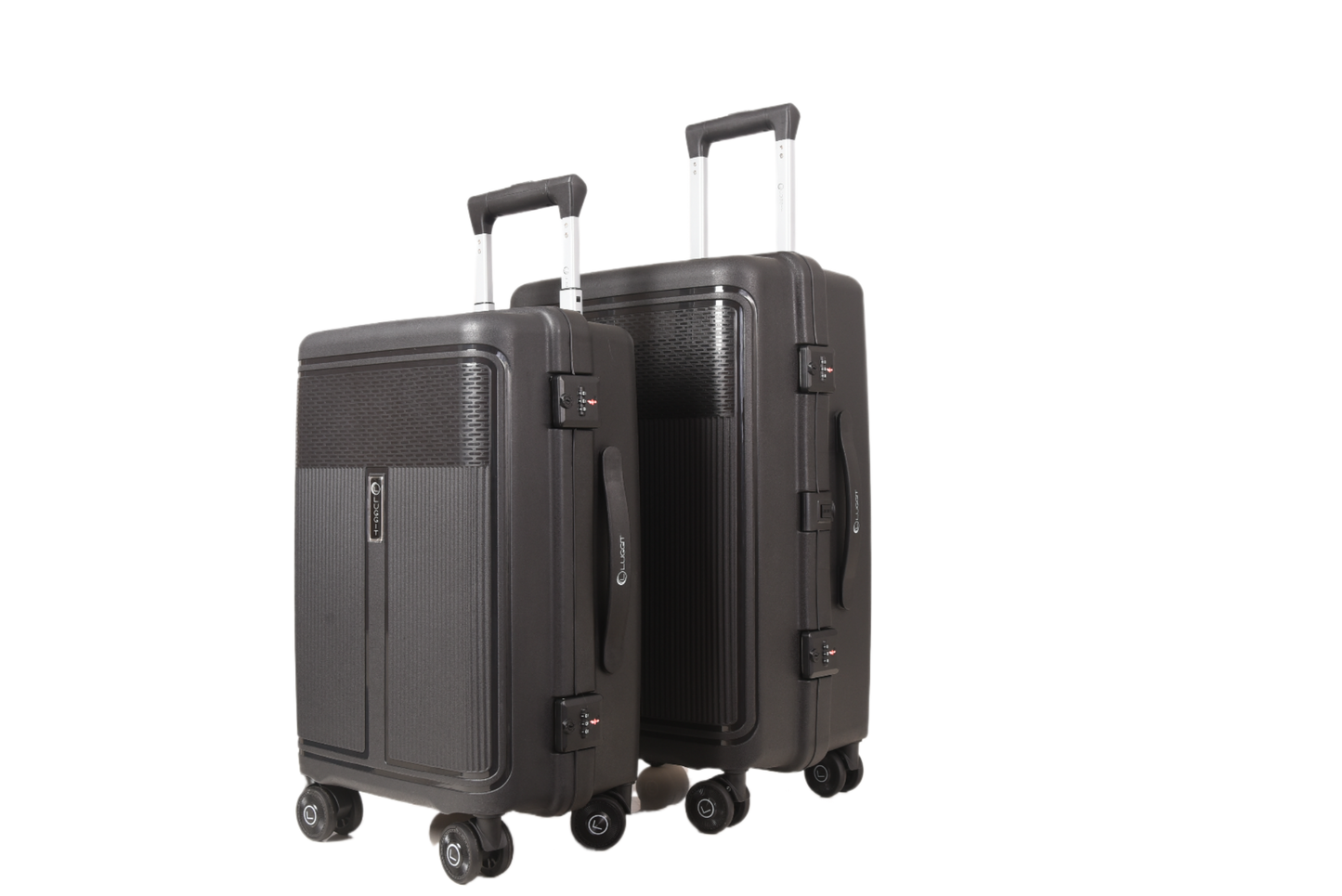 LUGGIT Osaka – 3-Piece Premium Trolley Luggage Set | Zipperless Design | TSA Lock-Black