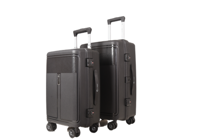 LUGGIT Osaka – 3-Piece Premium Trolley Luggage Set | Zipperless Design | TSA Lock-Black