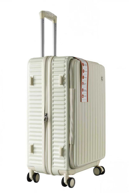 LUGGIT SFO 2.0 Premium Trolley Bag ,SmartView Wide Opening Design,TSA Lock, Polycarbonate Hard Shell, Rose Gold