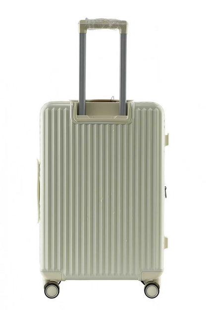 LUGGIT SFO 2.0 Premium Trolley Bag ,SmartView Wide Opening Design,TSA Lock, Polycarbonate Hard Shell, Rose Gold