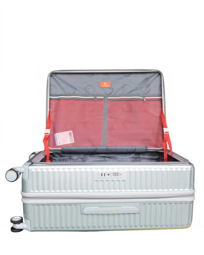 LUGGIT SFO 2.0 Premium Trolley Bag ,SmartView Wide Opening Design,TSA Lock, Polycarbonate Hard Shell, Rose Gold