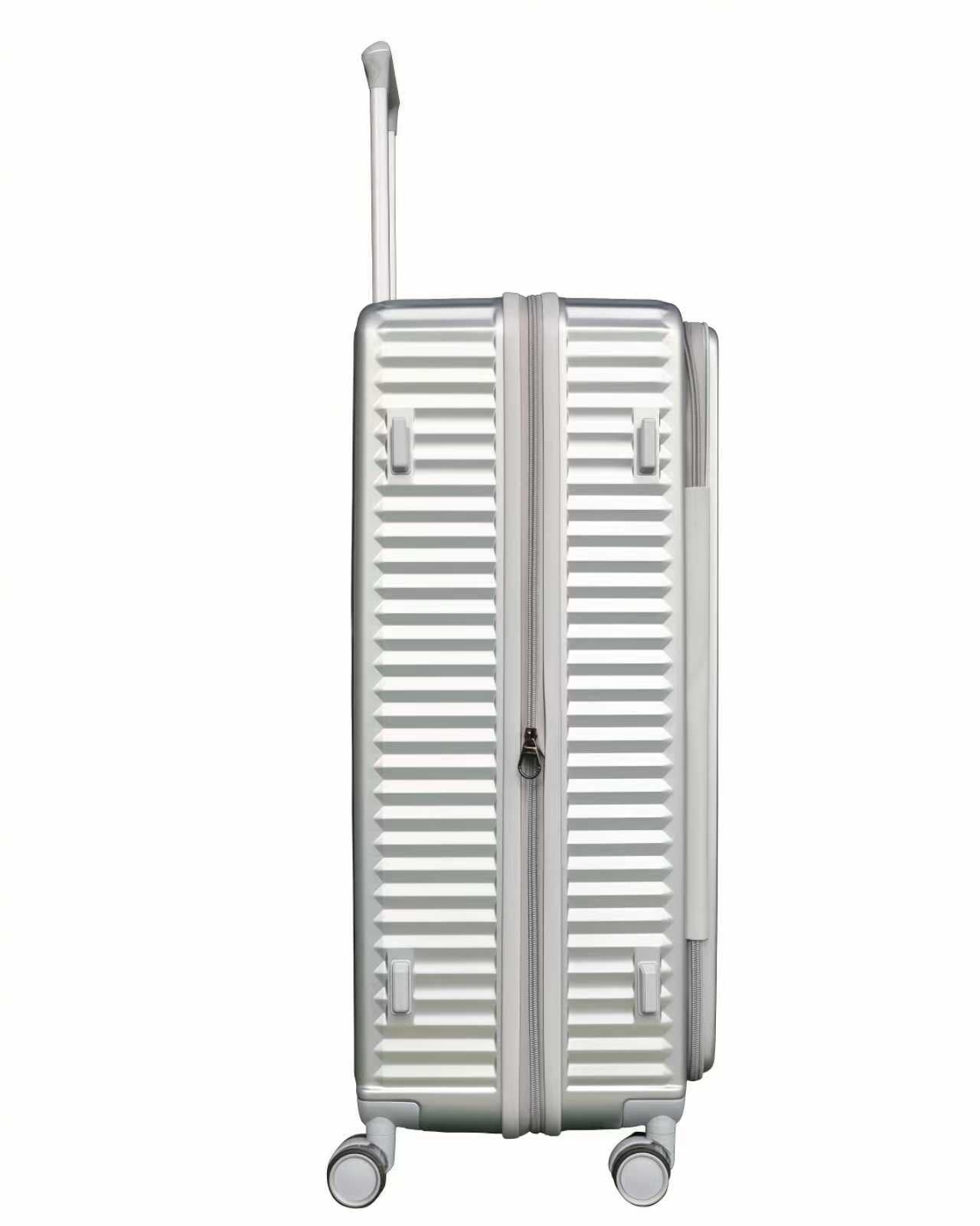 LUGGIT SFO 2.0 Premium Trolley Bag ,SmartView Wide Opening Design,TSA Lock, Polycarbonate Hard Shell, Rose Gold