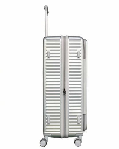 LUGGIT SFO 2.0 Premium Trolley Bag ,SmartView Wide Opening Design,TSA Lock, Polycarbonate Hard Shell, Rose Gold