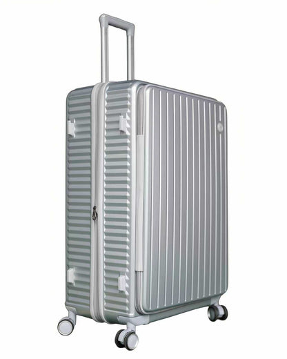 LUGGIT SFO 2.0 Premium Trolley Bag ,SmartView Wide Opening Design,TSA Lock, Polycarbonate Hard Shell, Rose Gold