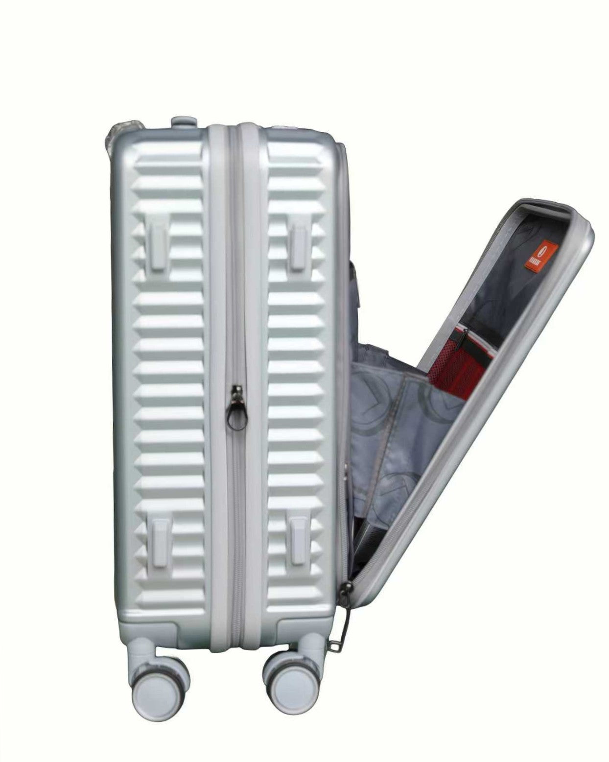 LUGGIT SFO 2.0 Premium Trolley Bag ,SmartView Wide Opening Design,TSA Lock, Polycarbonate Hard Shell, Rose Gold
