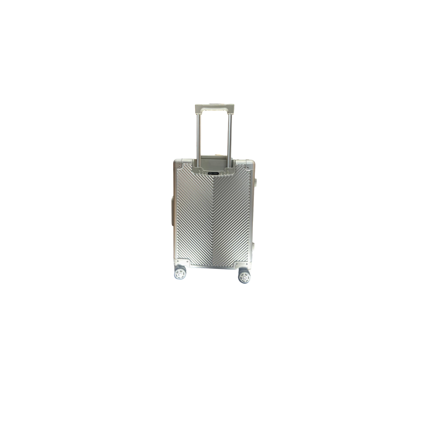 LUGGIT - Sovereign Circle Full Aluminium Trolley -Cabin Luggage-Silver