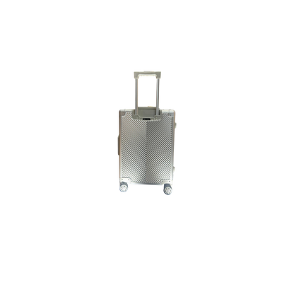 LUGGIT - Sovereign Circle Full Aluminium Trolley -Cabin Luggage-Silver
