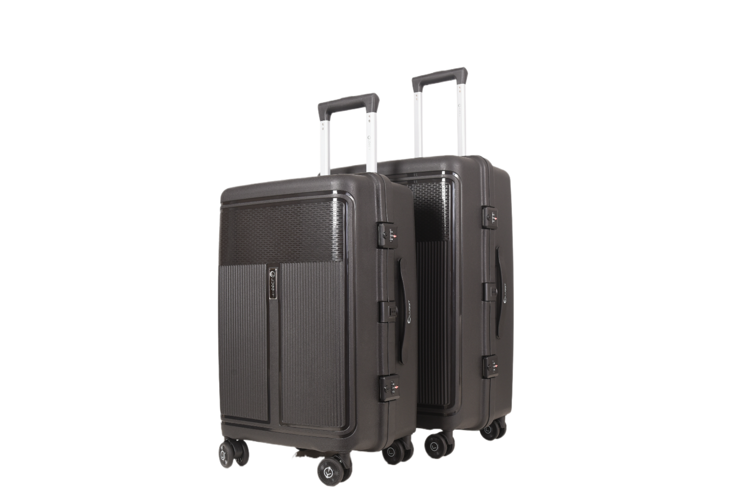 LUGGIT Osaka No zipper Premium Polypropylene Travel Trolley Bag set of 3 ,TSA Lock,,Black