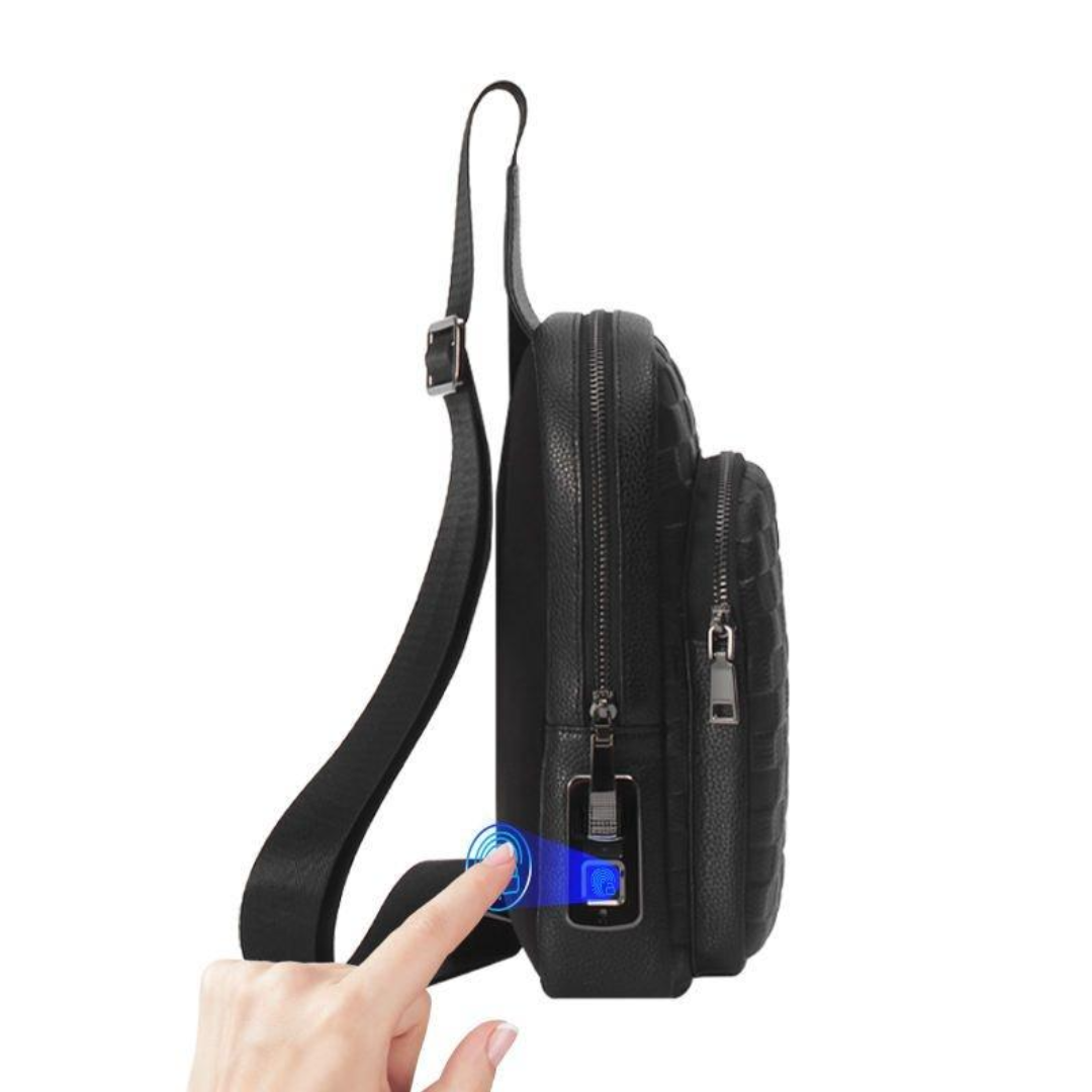 Traveler's Shield by LUGGIT: Advanced finger print Sling Bag