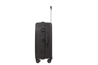 LUGGIT Osaka No zipper Premium Polypropylene Travel Trolley Bag set of 3 ,TSA Lock,,Black