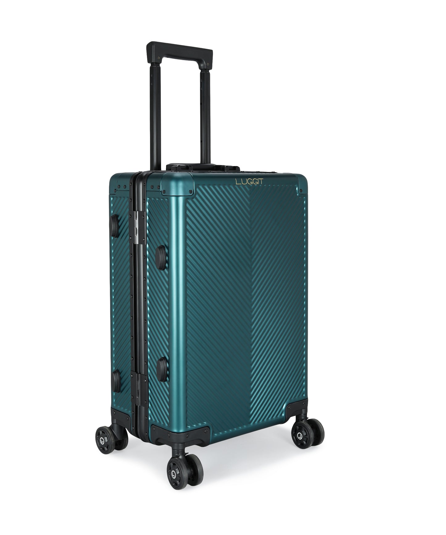 LUGGIT - Sovereign Circle Full Metal Aluminium Body & Frame - Cabin Luggage -Green