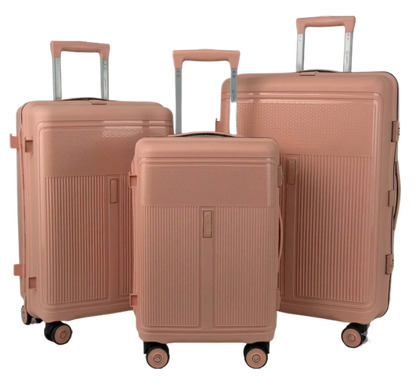 LUGGIT Osaka – 3-Piece Premium Trolley Luggage Set | Zipperless Design | TSA Lock  -Apricot