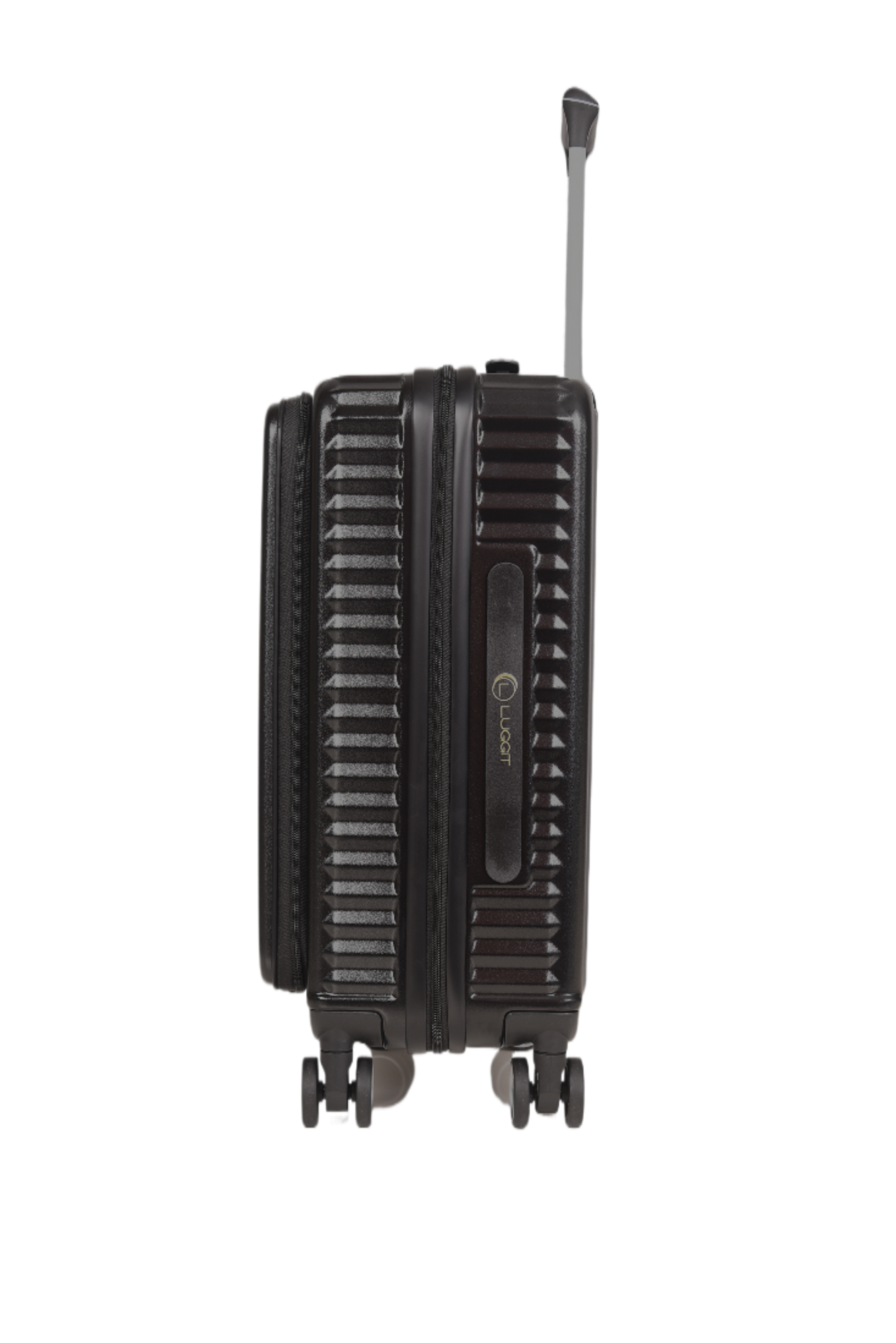 LUGGIT SFO 2.0 Premium Trolley Bag set of 3 ,SmartView Wide Opening Design,TSA Lock, Polycarbonate Hard Shell, Black
