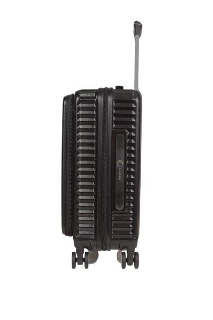 LUGGIT SFO 2.0 Premium Trolley Bag set of 3 ,SmartView Wide Opening Design,TSA Lock, Polycarbonate Hard Shell, Black