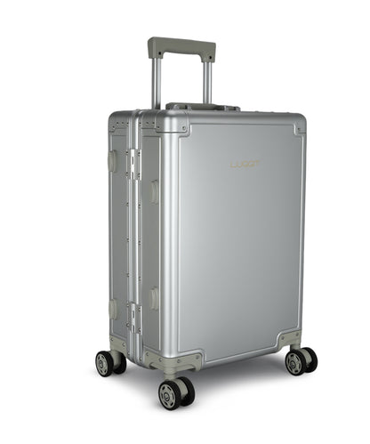 LUGGIT - Earth Circle Full  Aluminium Trolley -Cabin Luggage-Silver