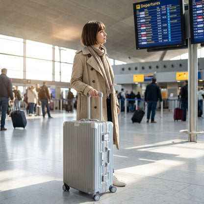 LUGGIT Smart "Pro MAX" Finger Print Unlock - With Triple Protection Cabin/Check-in Trolley Bag