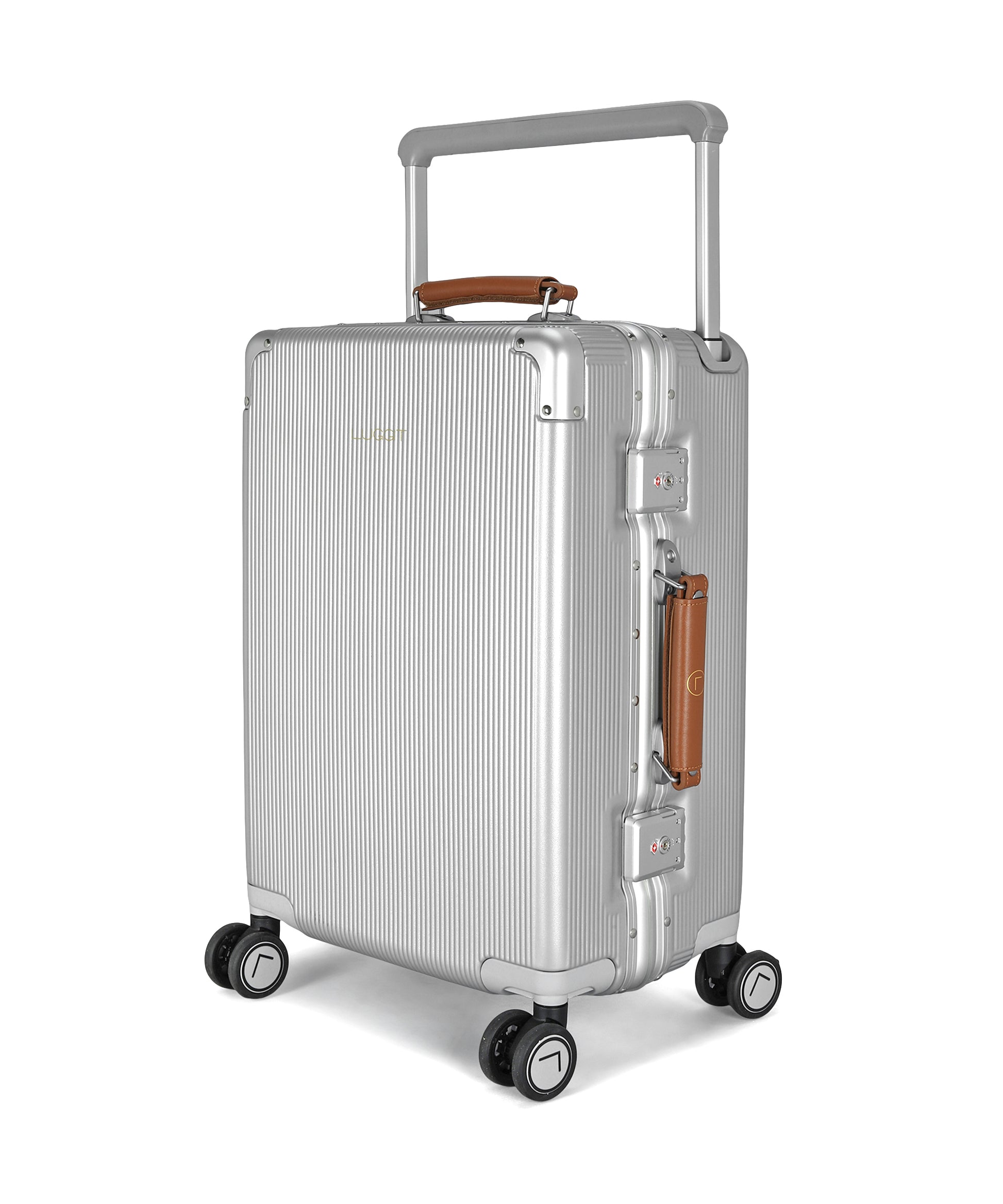 LUGGIT Luxury Silver Suitcases – Stylish & Durable 20/24 Inch Travel Luggage