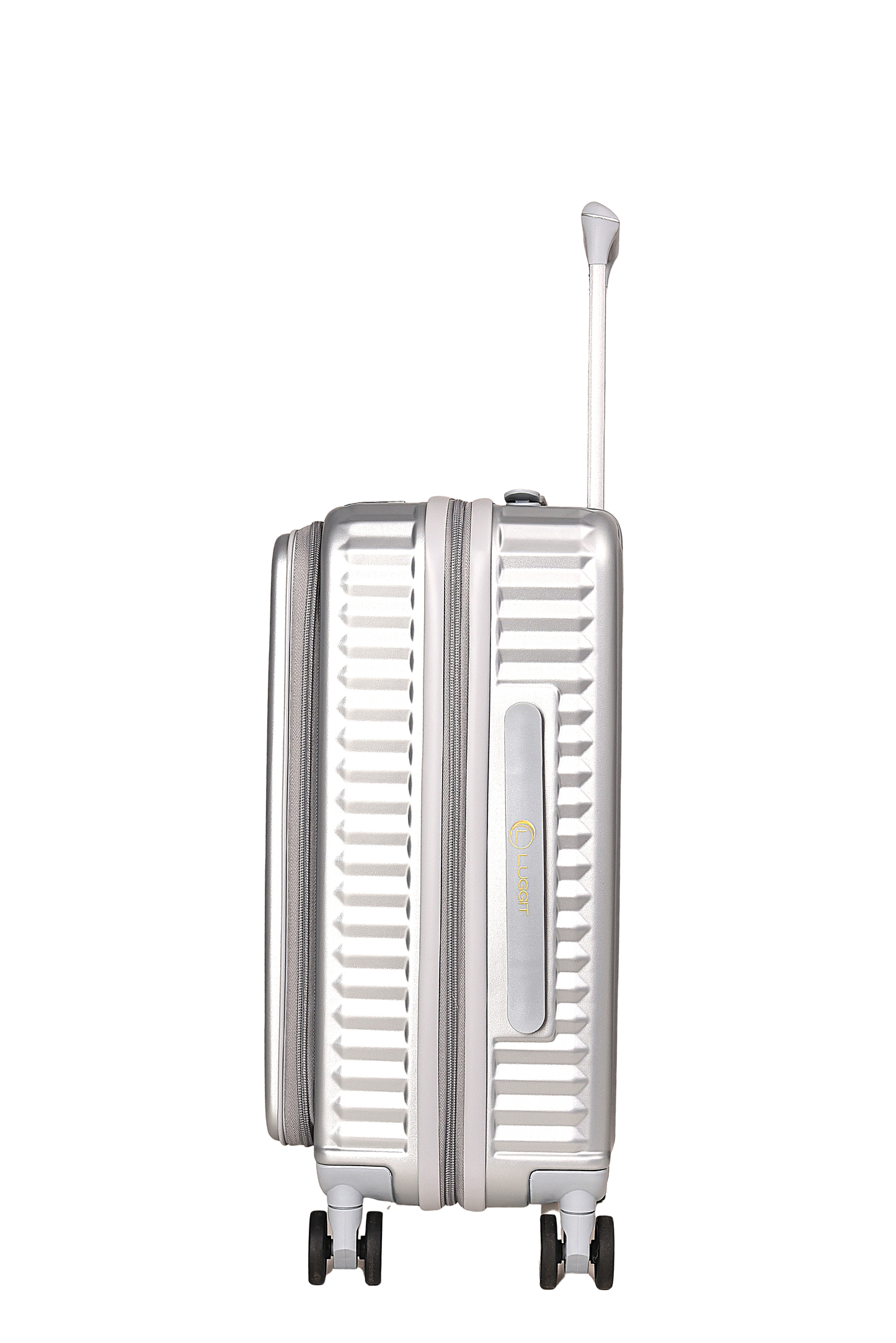 LUGGIT SFO 2.0 Premium Trolley Bag set of 3,SmartView Wide Opening Design,TSA Lock, Polycarbonate Hard Shell,Grey