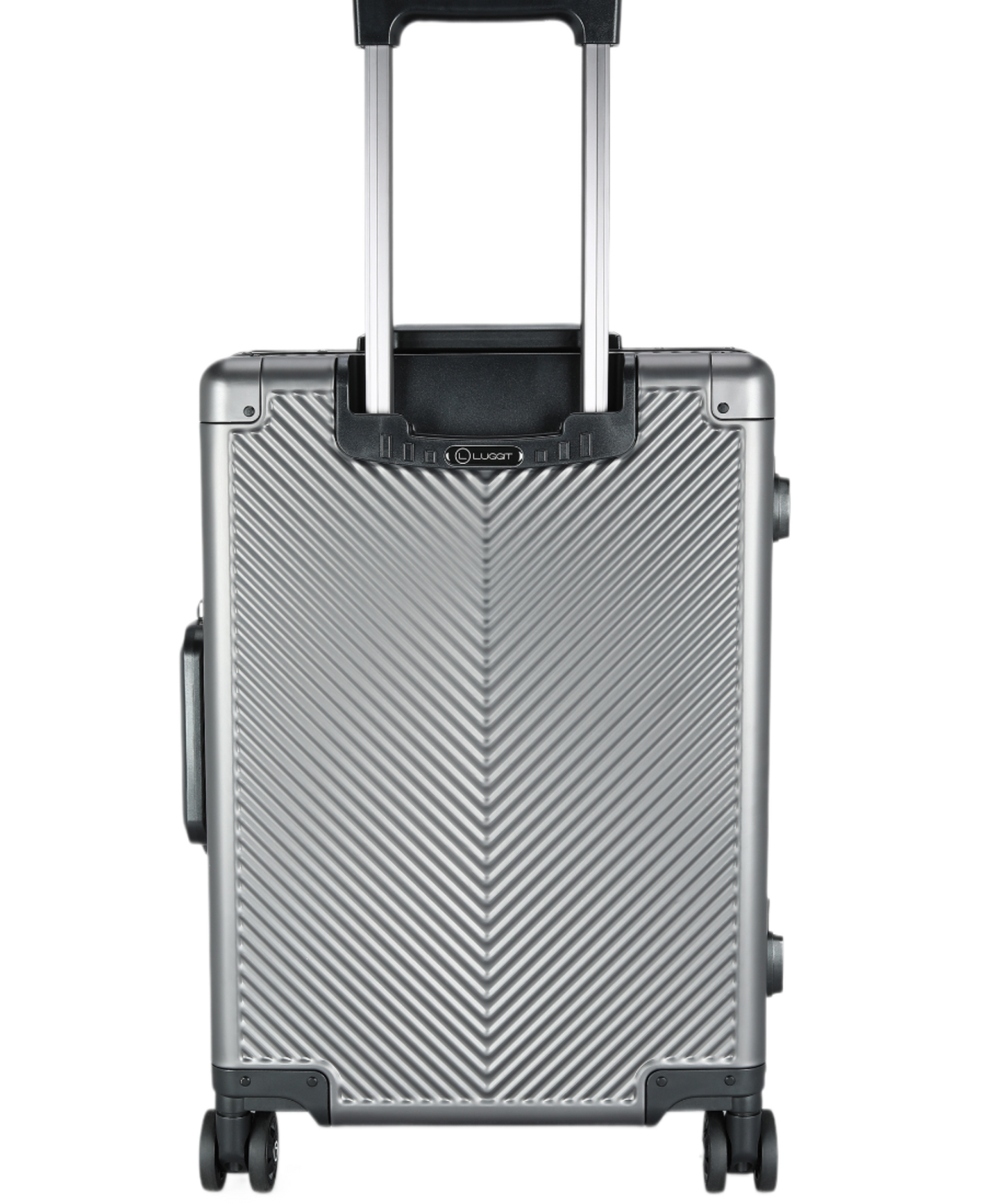 LUGGIT Sovereign Circle Full Aluminium Body Trolley Bag, Grey
