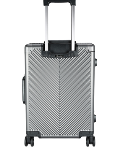 LUGGIT Sovereign Circle Full Aluminium Body Trolley Bag, Grey