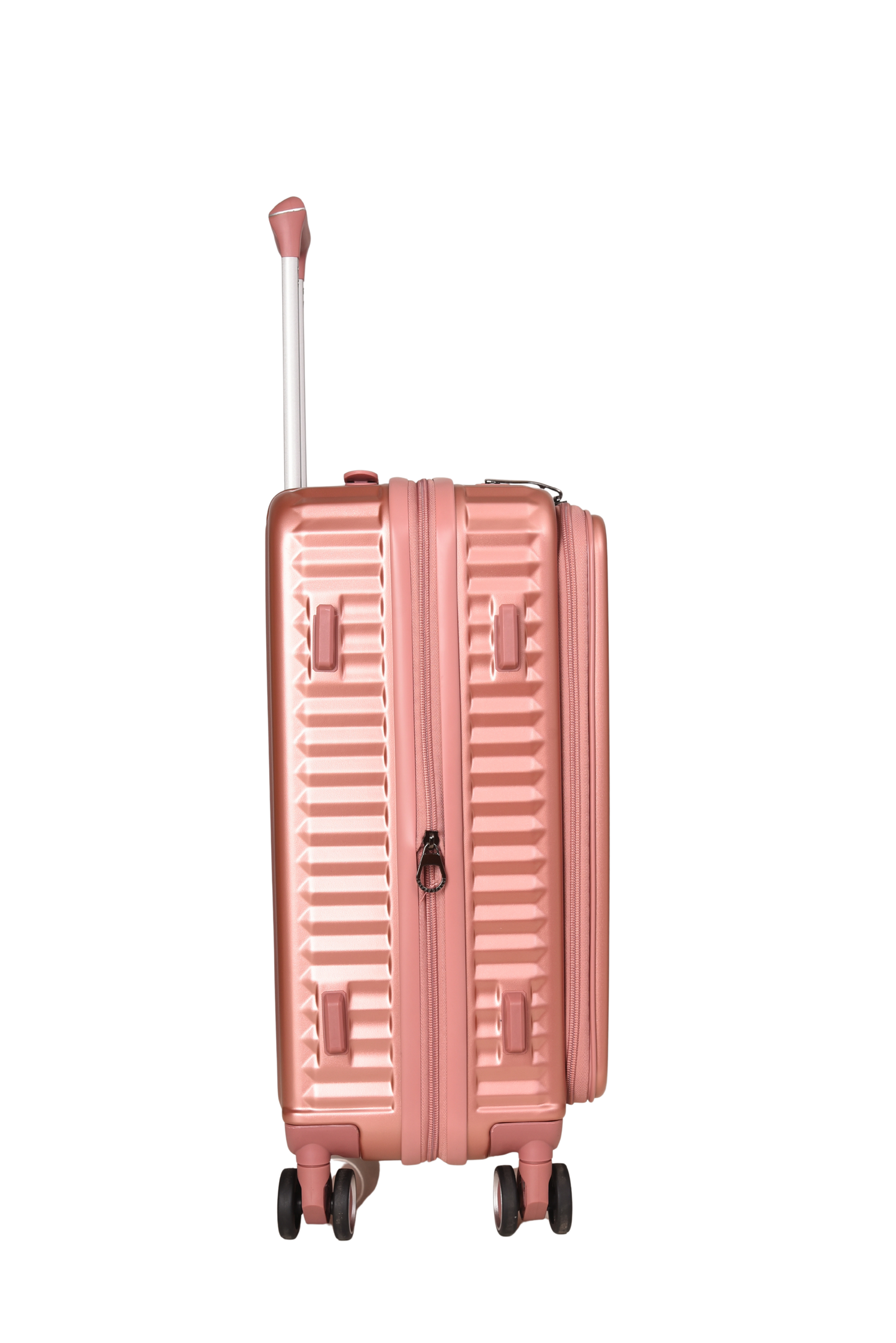LUGGIT SFO 2.0 Premium Trolley Bag set of 3 ,SmartView Wide Opening Design,TSA Lock, Polycarbonate Hard Shell, Rose Gold