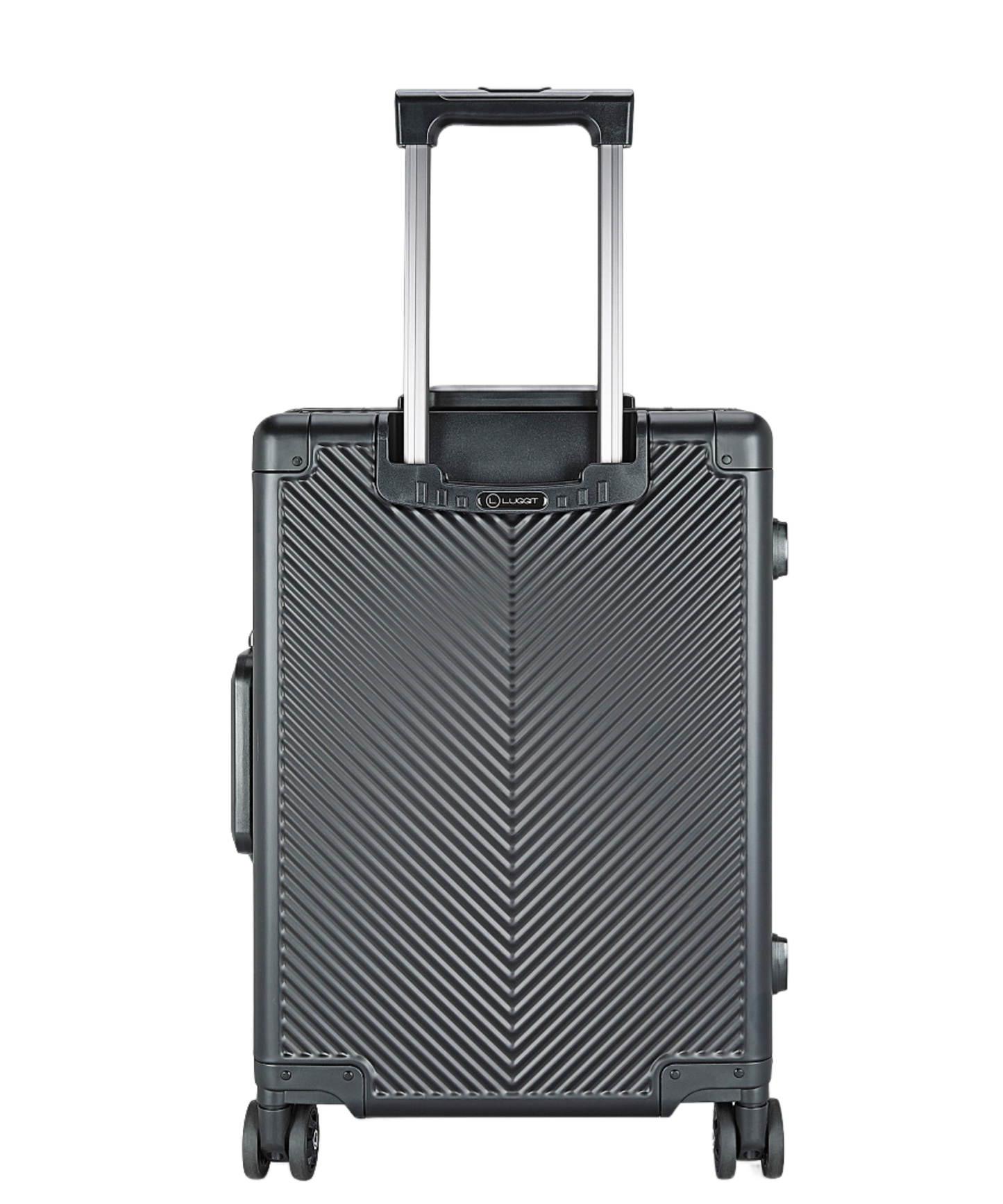 LUGGIT - Sovereign Circle Full  Aluminium high end trolley bag ,Black
