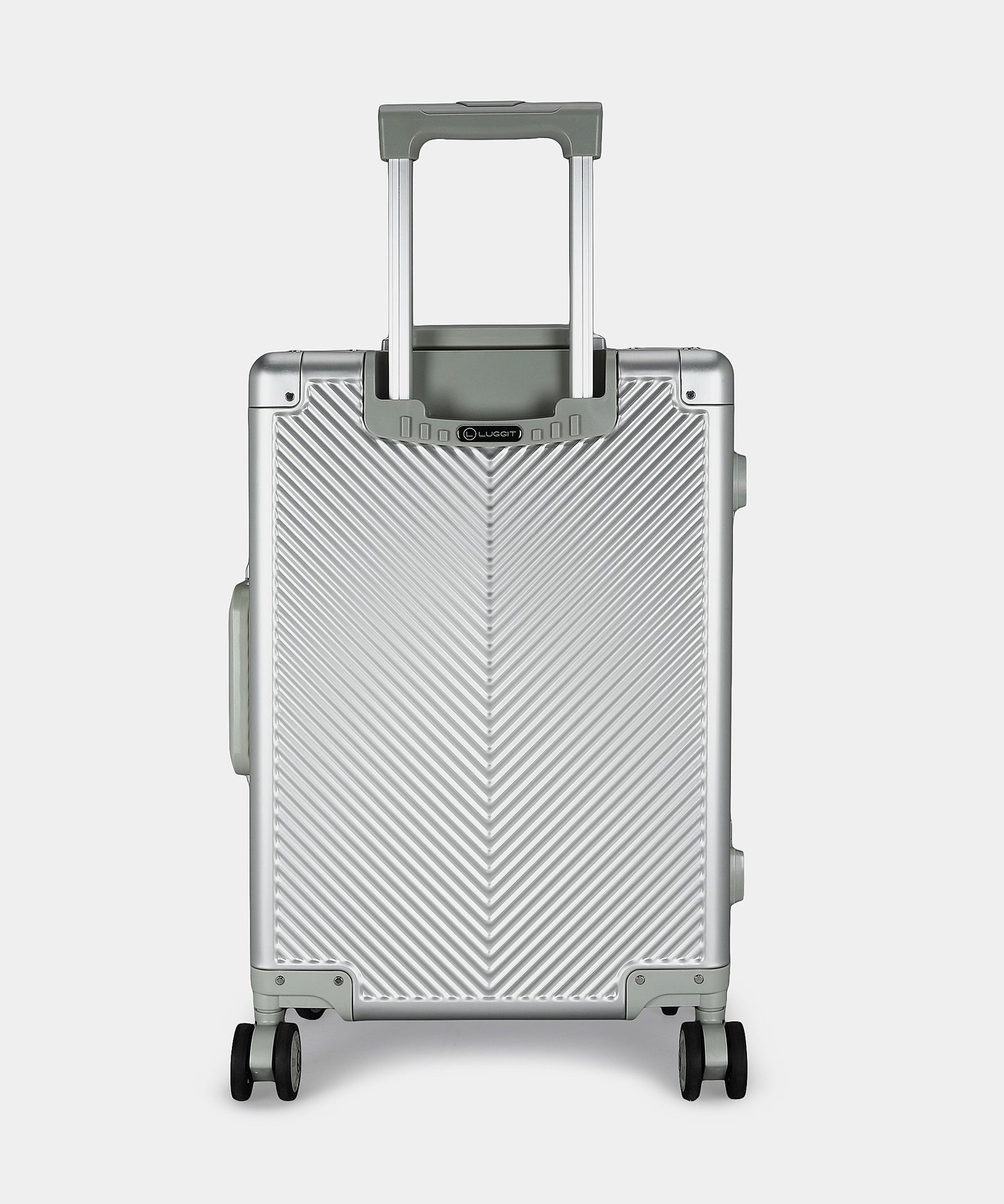 LUGGIT - Sovereign Circle Full Aluminium Trolley -Cabin Luggage-Silver
