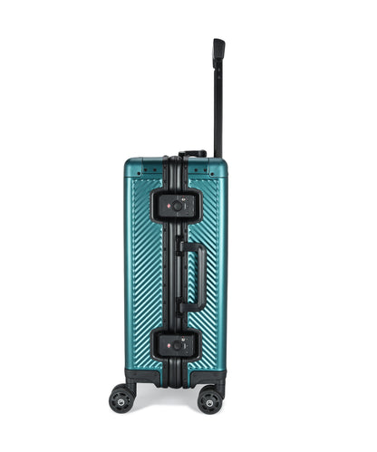 LUGGIT - Sovereign Circle Full Metal Aluminium Body & Frame - Cabin Luggage -Green